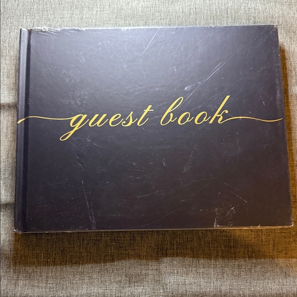 Taja Other - Sophisticated Black and Gold Guest Book
